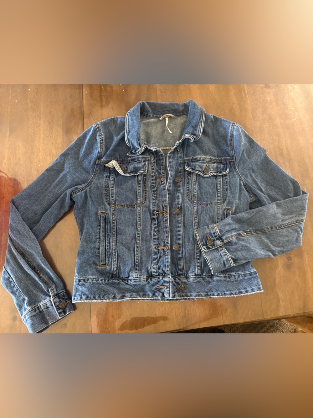 Free People | Blue Denim Jean Jacket | large